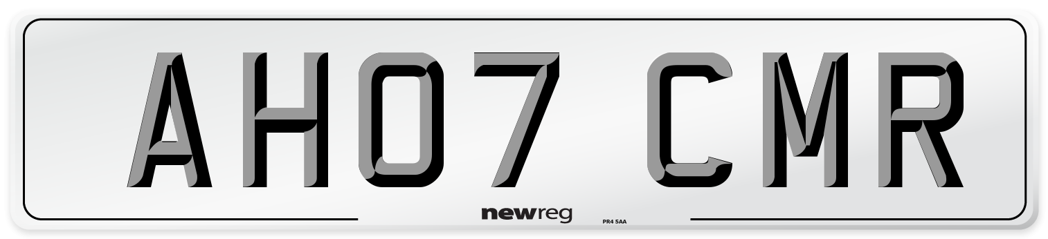AH07 CMR Number Plate from New Reg